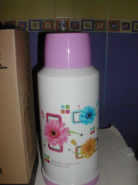 Термос 2 литра cтекло и нержавеющая сталь