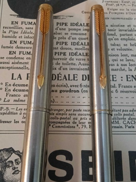 Caneta e esferográfica Parker 75 Flighter Deluxe aparo em ouro