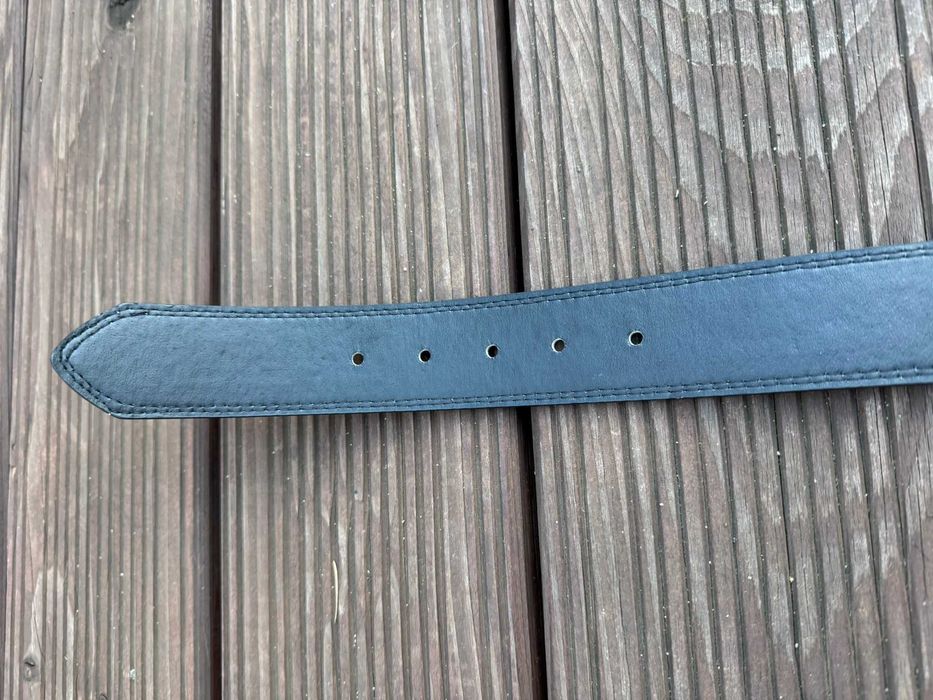 czarny męski skórzany pasek Leather belt
