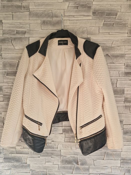 Kurteczka ładna kremowo czarna