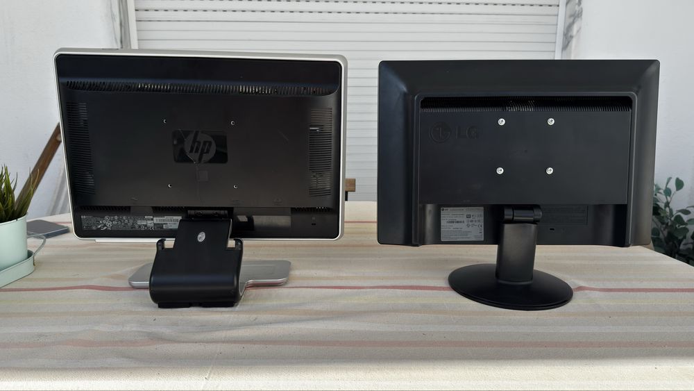 Monitores de PC HP e LG