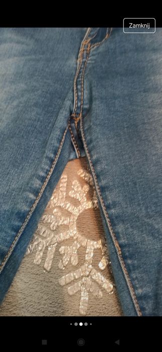 Jeansy z wysokim stanem xl