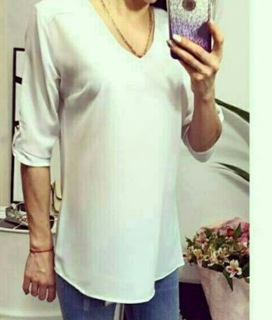 Блузка лёгкая молочная