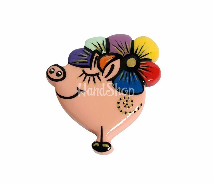 Нові розписані дерев'яні дитячі брошки на вибір