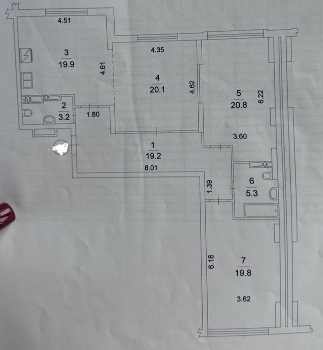 3-кімнатна квартира за адресою вул. Максимовича (площа 108 м²) - Atlanta.ua - фото 2