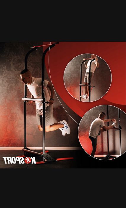 Drążek stojący stacjonarny do podciągania poręcze do ćwiczeń dipów fit