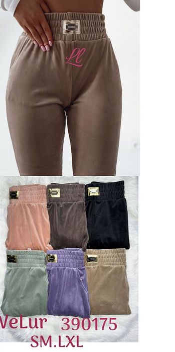 spodnie damskie welurowe