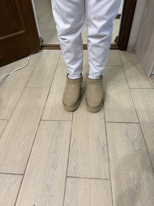 Угги Jack Wills бежевый замшевые на платформе