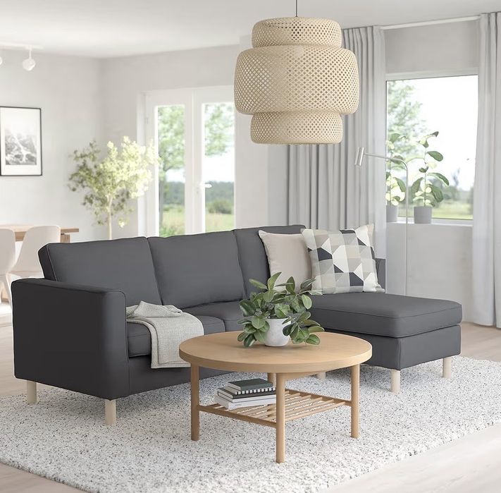 Kanapa sofa Ikea Parup z szezlongiem 3 osobowa