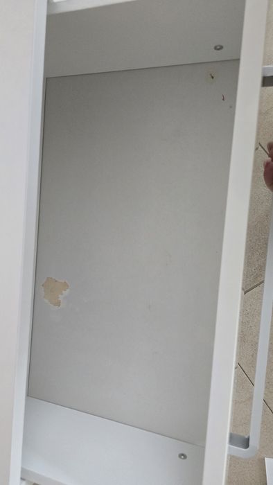 Dwie duże szafki nocne biale polysk podświetlenie szyba lacobel