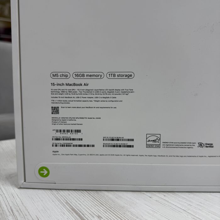 NEW Macbook Air 15” 2026 M5 16GB | 1Tb • ГАРАНТІЯ Макбук М5 Київ Новий