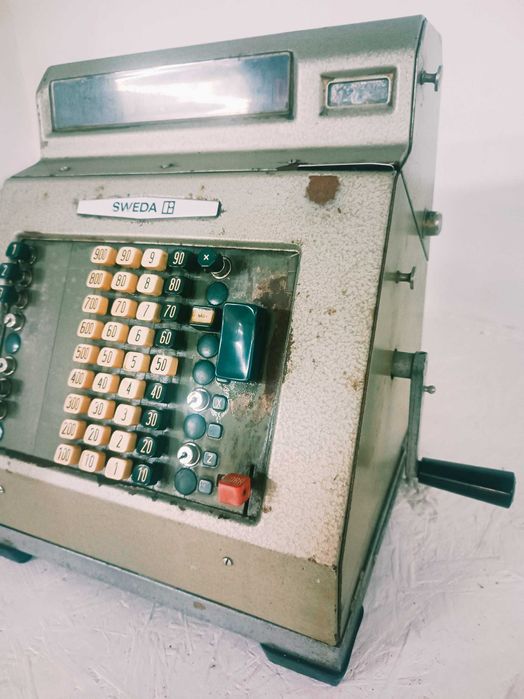 Maquina registadora antiga, troco