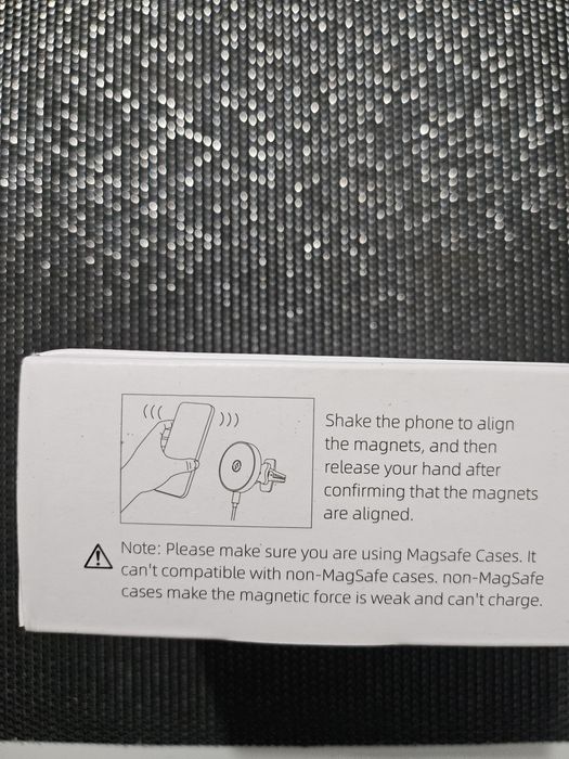 XWXELEC Bezprzewodowa ładowarka samochodowa magnetyczna 2w1