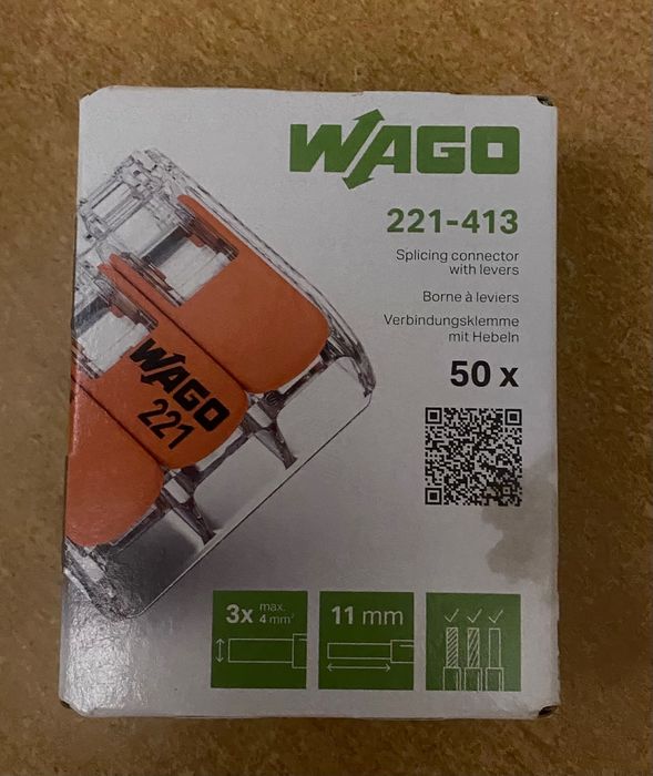 Szybkozłączka WAGO 7 opakowań  linka drut