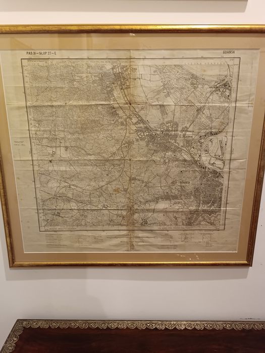 Stara mapa Gdańska 1938