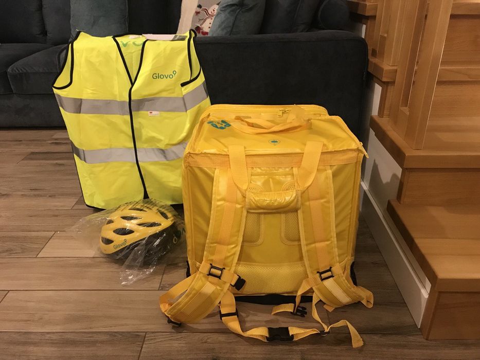Сумка Glovo + Шолом та Жилетка