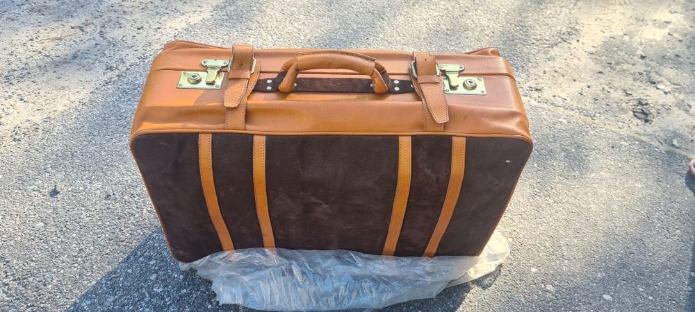 Torba skórzana vintage plus mała torba PRL