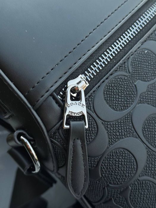 Сумка Coach New York через плечо черная мужская барсетка Коач Коуч