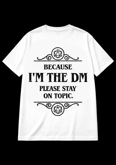 T-shirt de dados de D&D (Dungeons & Dragons)