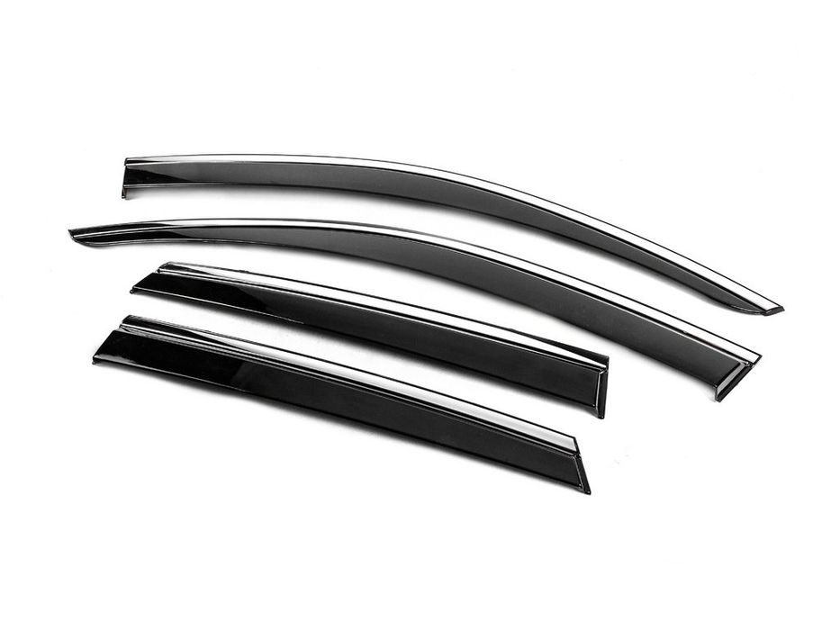 Volkswagen Touareg 2018- рр. Вітровики з хромом Niken Luxury (4 шт)