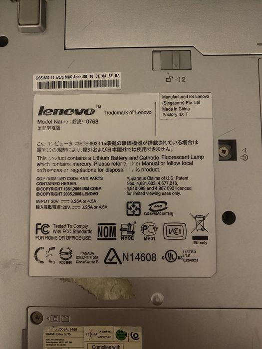 Lenovo 3000 n100 0768