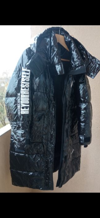 Fly Luksury NOWA Ciepła Gruba Lekka Zimowa Kurtka z Kapturem 46/18