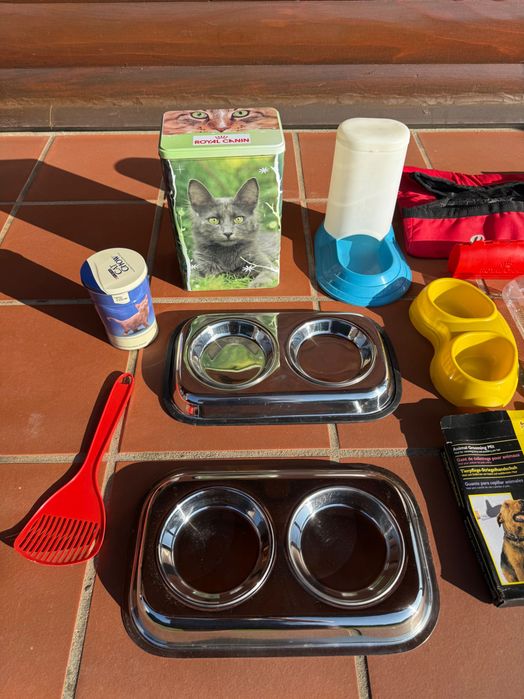 Gatos kit wc, limpeza e alimentação