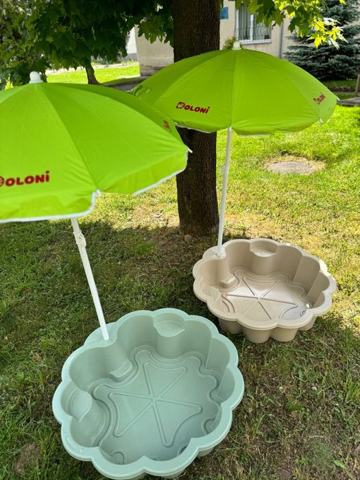 Дитячий набір Doloni бежевий колір з серії ЕКО будинок гірка пісочниця