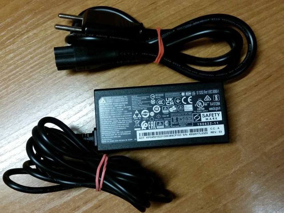 Блок питания 45W USB Type-C (5V 3A... 20V 2,25A). PD быстрая зарядка