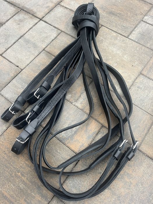 Lejce skórzane parokonne 5,5m długie NOWE