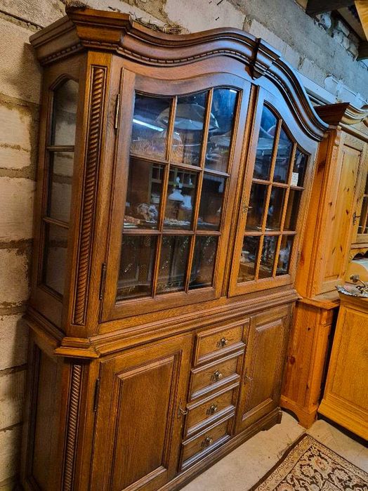 Meble dębowe komoda witryna meble dębowe komplet przecena !!