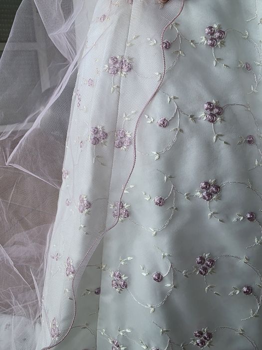 Vestido de Noiva Vintage da Veste Couture c/ Véu e Saiote