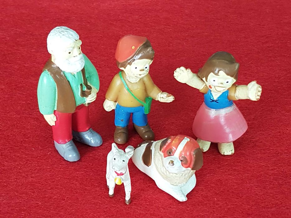 Bonecos em PVC, Set Completo série "Heidi  - A menina dos Alpes" dos Anos 70s