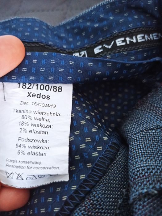 Garnitur Evenemen Xedos 182/96/84 spodnie 182/100/88
