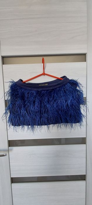 Mini krótka spódniczka spódnica xs xxs z piórami bershka