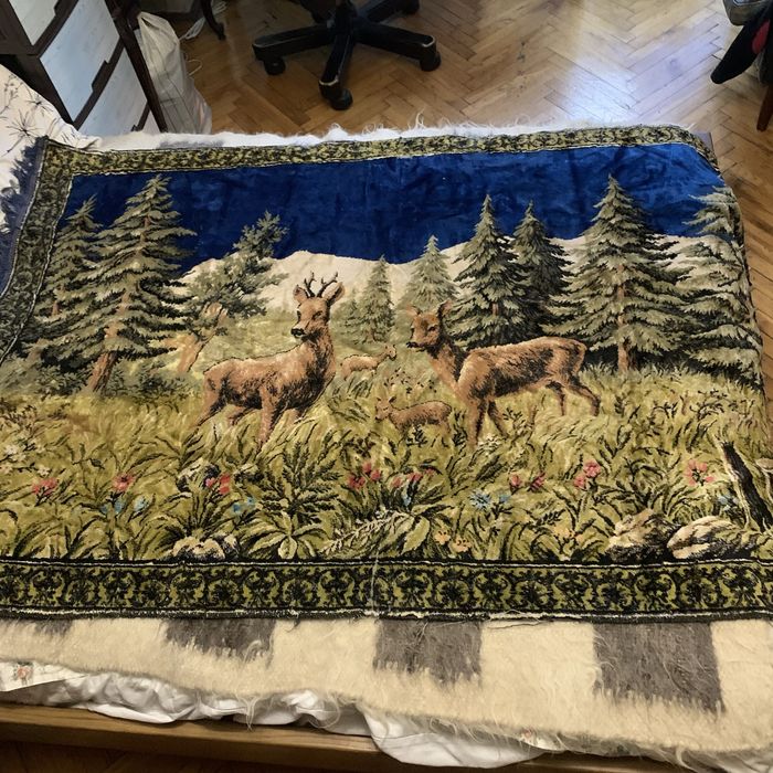 Килим ссср плюшевий на стіну Олені ковер