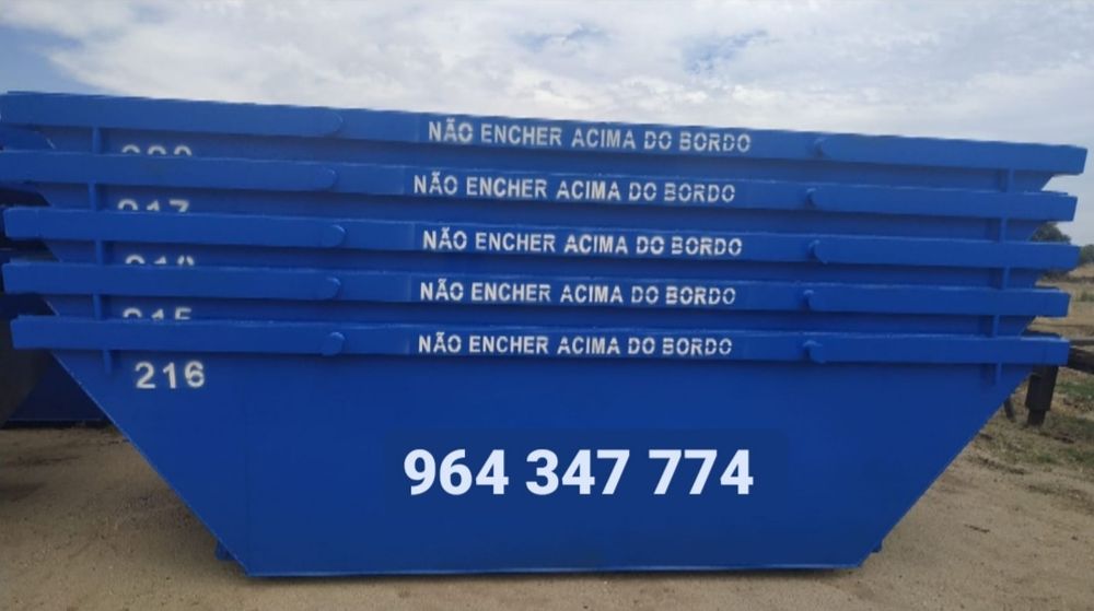 CONTENTORES e CARRINHAS para recolha de entulho e todo o tipo de lixo
