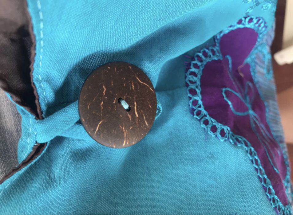 Mala handmade turquesa