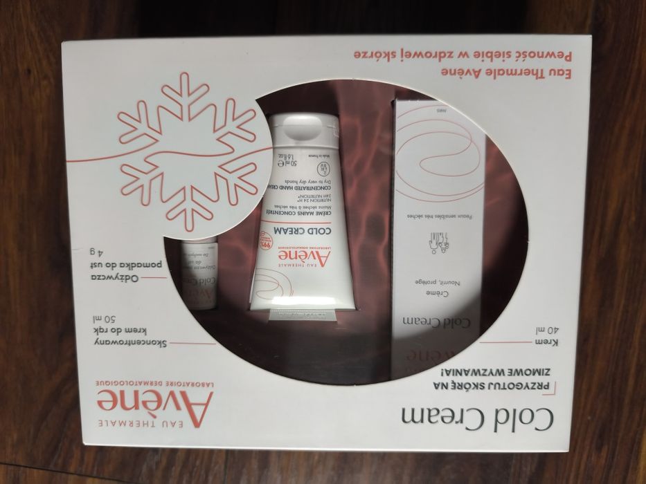 Avene Cold Cream zestaw krem do twarzy pomadka i krem do rąk