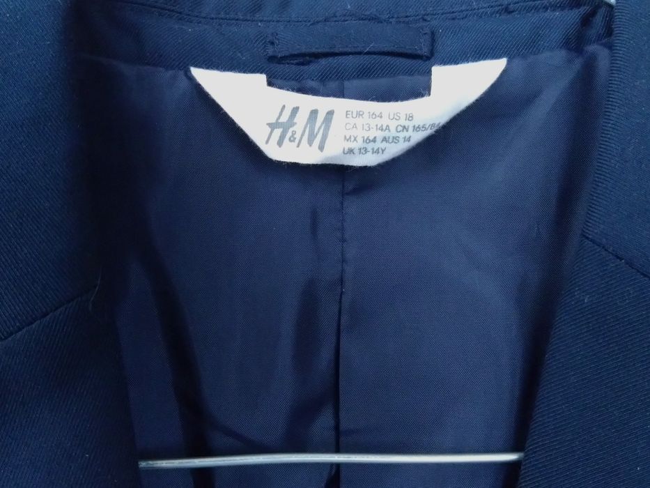 H&M garnitur 13-14 lat granatowy 164-168