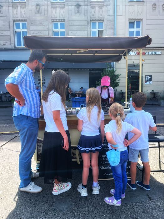 Riksza lodowa  + miejsce,wozek gastronomiczny lody HARDICE faktura vat