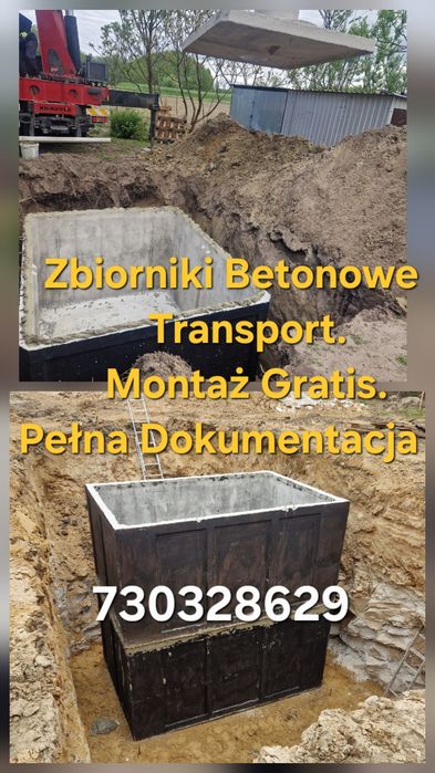 Zbiorniki Betonowe Z Wykopem zbiornik na Szambo Deszczówke Gnojowice