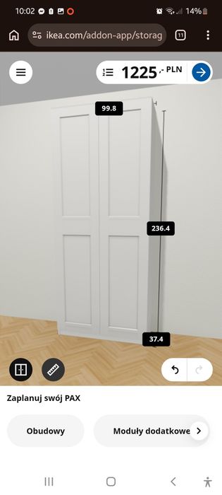 Pax IKEA 35x236 cm