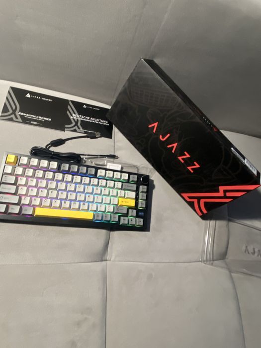 Без предоплати! Клавіатура Ajazz Ak820 pro Blak/Cray/Yellow