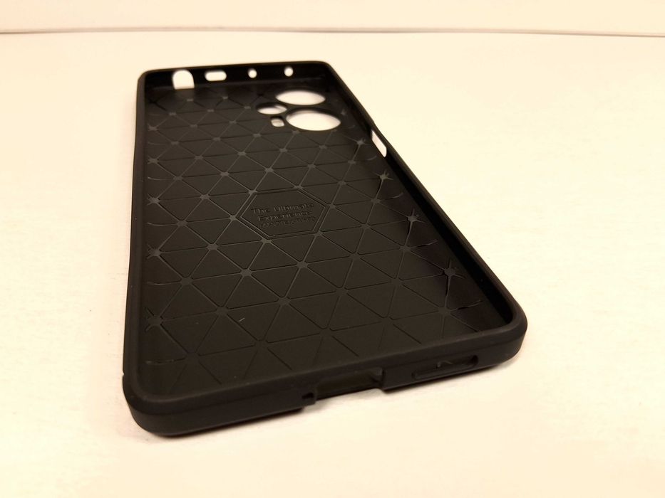 Z119 Etui Do Xiaomi Redmi Note 12 Turbo Czarne Case TPU Carbon Texture