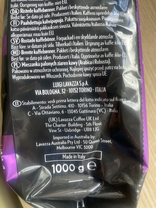 Kawa ziarnista Lavazza