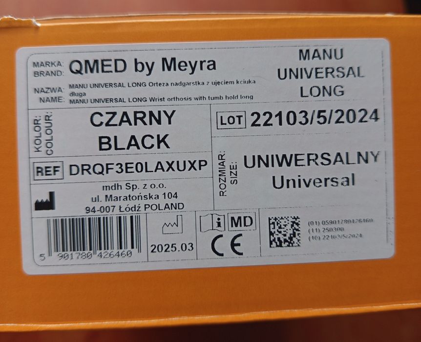 Orteza nowa uniwersalna tylko 50zł