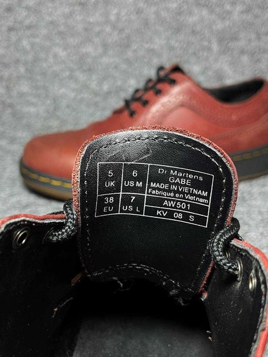 Жіночі броги черевики DR MARTENS Gabe Cherry - Розмір 38/24.5 см