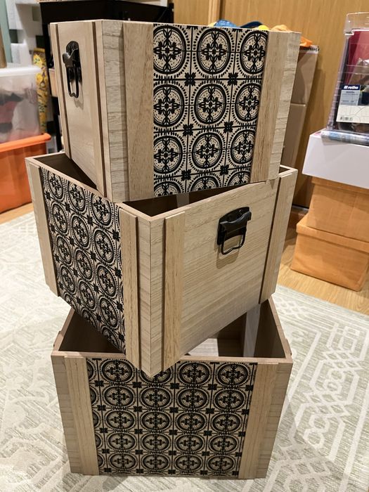 Caixas madeira 30cm de 25cm e 35cm