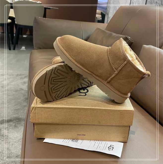Nowe UGG oryginalne damskie brazowe na zimę buty na jesien za kostkę40